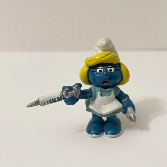 Smurfs Smurfette Doctor Nurse Injured Smurf Peyo Schleich - Picture 9 of 16